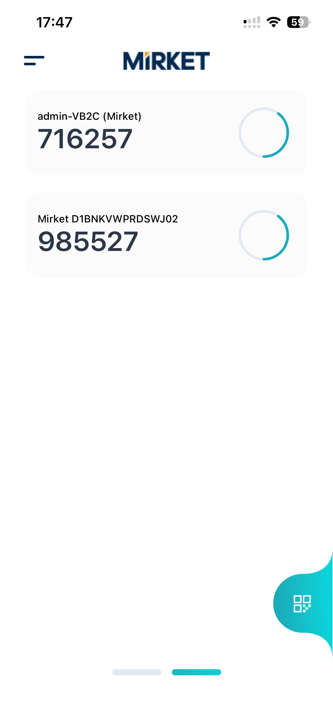 Mirket TOTP multi-account standard software authenticator codes list
